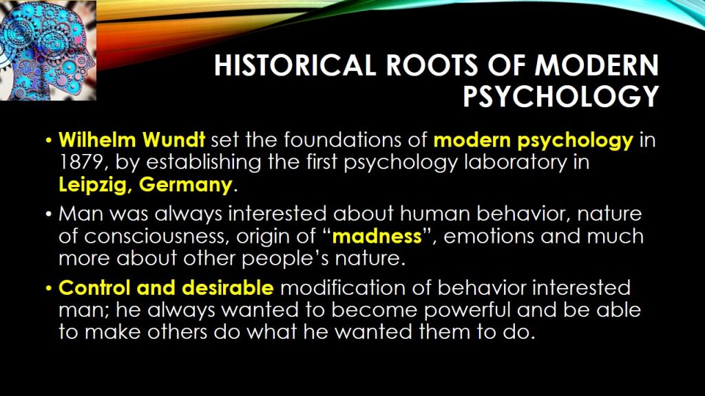 BBA-104 Intoduction to Psychology - Lecture3 History