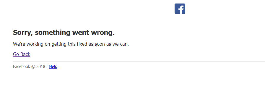 Facebook will be back soon