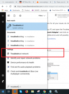 Mobile HotSpot not working windows 10