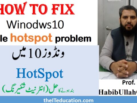 Mobile HotSpot not woring in widnows
