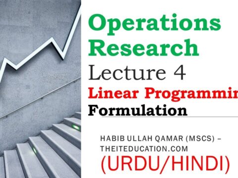 Linear Programming formation in URDU - Hindi - Mth601 Short Lectures - Operations Research