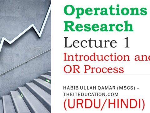 mth short lectures - Operations Research Lecture 1 urdu hindi