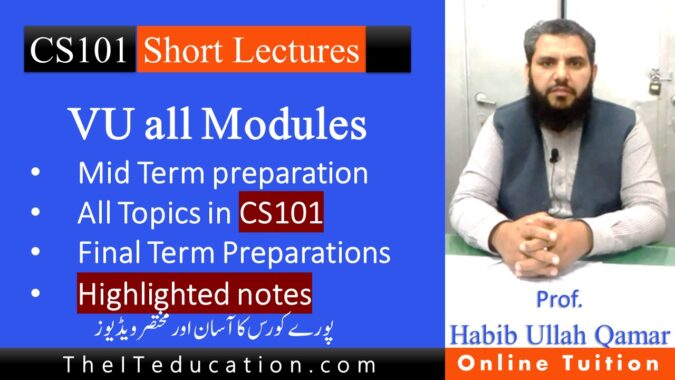 Vu Cs101 Short Lectures - Notes - PDF Notes - Past Papers - MCQS